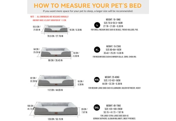 Orthopedic Memory Foam Dog Bed with Bolster Sides - Available in Four Sizes — photo 4