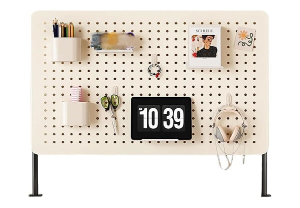 Clamp-On Desk Pegboard Organiser Set