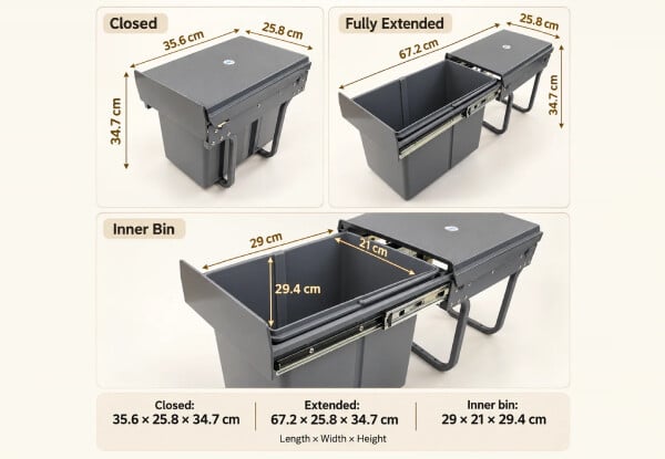 Pull-Out 15L Under-Sink Waste Bin — photo 3