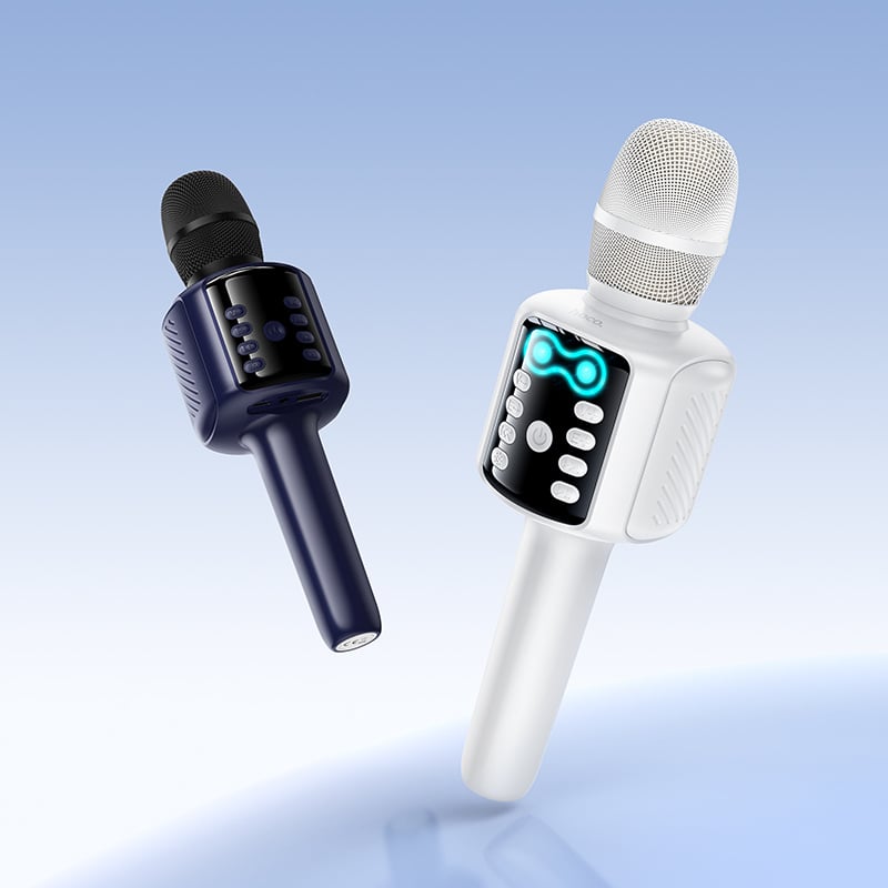 Hoco Karaoke Mic & Speaker, USB/SD/Aux, White — photo 2