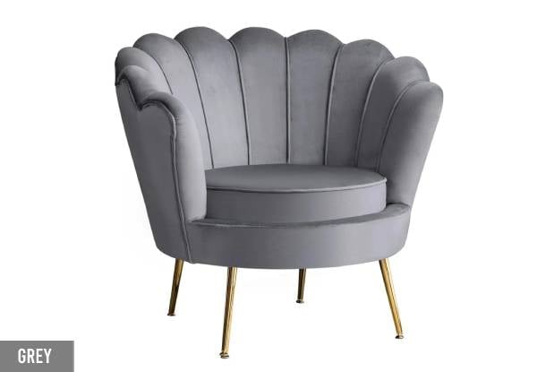 Luxury Velvet One-Seater Sofa Chair - Available in Two Colours — photo 3