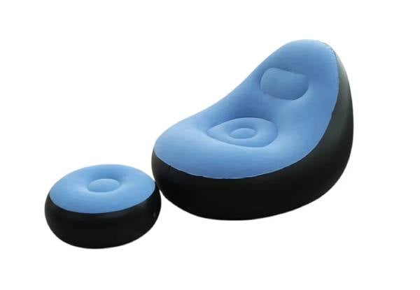 Inflatable Leisure Sofa Chair & Footstool - Available in Three Colours — photo 3