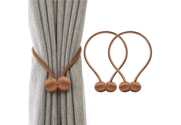 Two Pairs of Window Curtain Magnetic Tie Band - Available in Three Colours