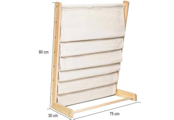 Six-Tier Wooden Kids Book Rack — photo 2