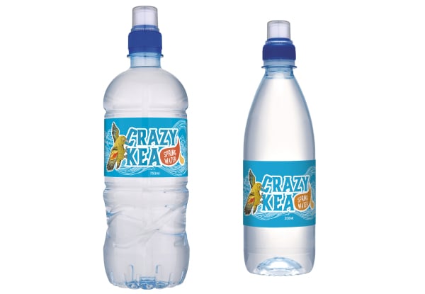 12-Pack of Crazy Kea NZ Spring Water 750ml - Option for 15-Pack of 350ml