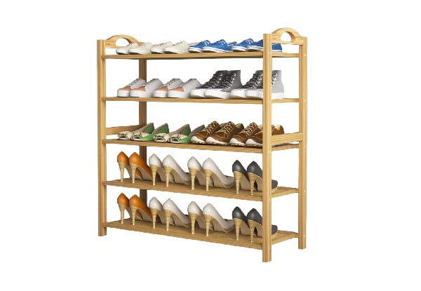 Bamboo Shoe Rack Storage Organiser - Options for Three, Four & Five-Tiers — photo 5