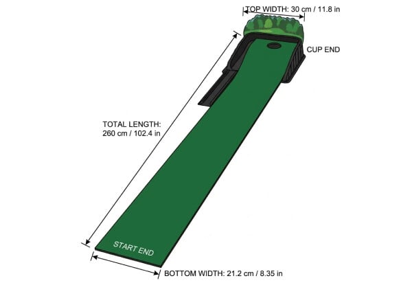 Portable Indoor Golf Putting Mat with 3D Arrow Design — photo 6
