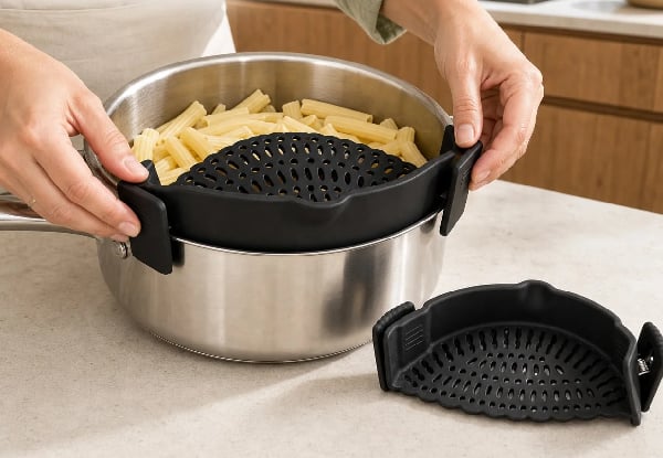 Clip-On Strainer Silicone for Pots & Pans — photo 2