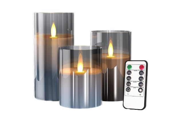 Three-Piece Flameless LED Candle Set - Two Colours Available — photo 3