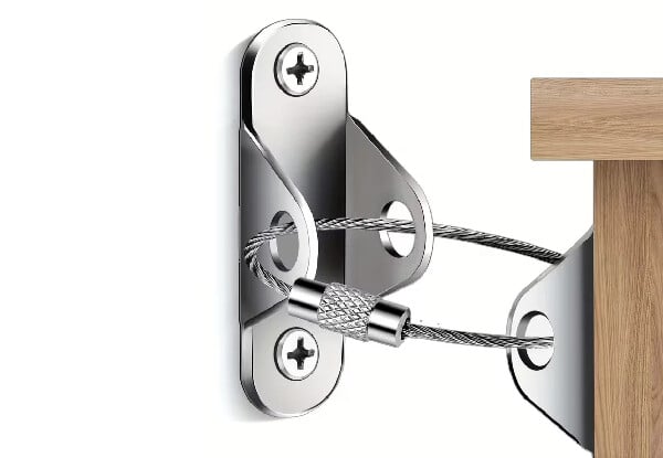Three-Piece Metal Furniture Anchors