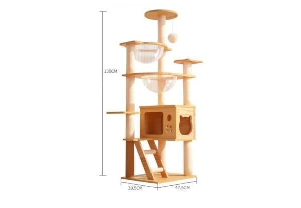 Cat 130cm Tree Tower with Space Capsule — photo 3