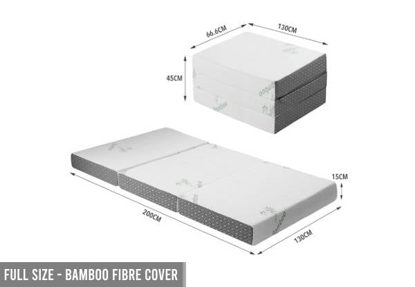 Removable Cover Trifold Foam Mattress - Three Sizes & Five Options Available — photo 6