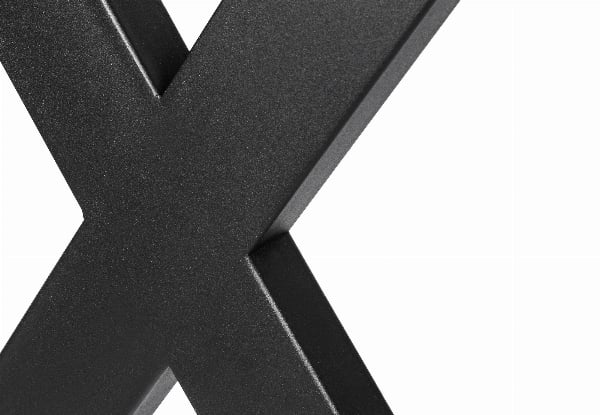Set of Two Steel X-Shape Table Legs — photo 3