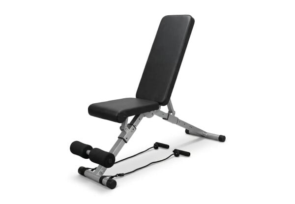 Adjustable Foldable Weight Bench with Resistance Bands