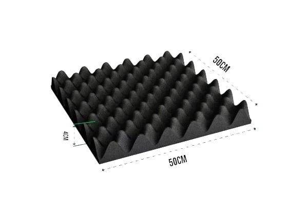 12-Piece Self-Adhesive Acoustic Foam Panel — photo 3