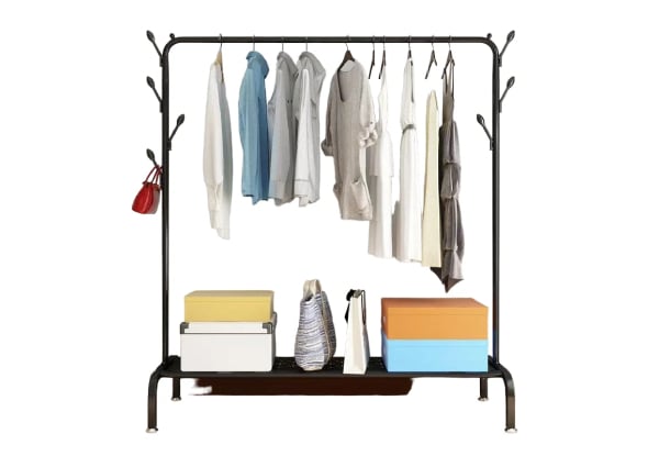 Seven-Hook Metal Garment Rack - Available in Two Sizes