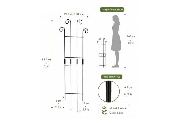Four-Piece Metal Garden Trellis for Climbing Plants — photo 6