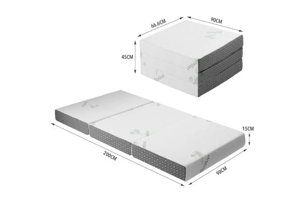 Luxdream Bamboo Foam Trifold Mattress with Removable Bamboo Cover - Four Sizes Available — photo 6