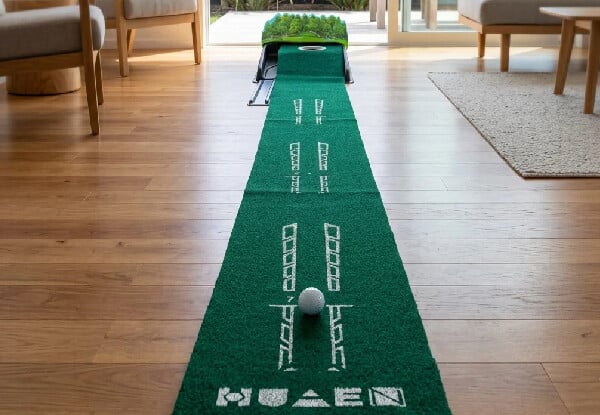 Portable Indoor Golf Putting Mat with 3D Arrow Design