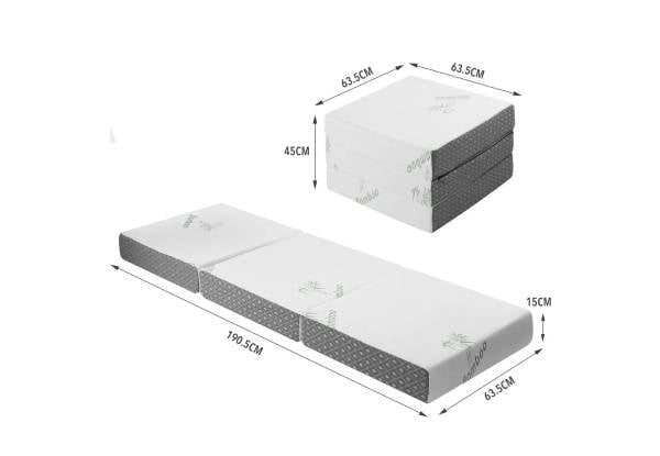 Luxdream Bamboo Foam Trifold Mattress with Removable Bamboo Cover - Four Sizes Available — photo 5