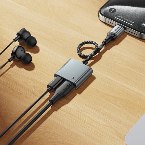 Hoco 2 in 1 USB-C to 2x USB-C Adaptor — photo 2