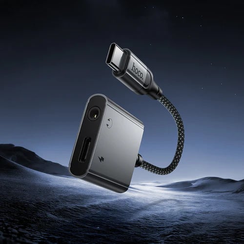 Hoco 2 in 1 USB-C to Aux & USB-C Adaptor — photo 4