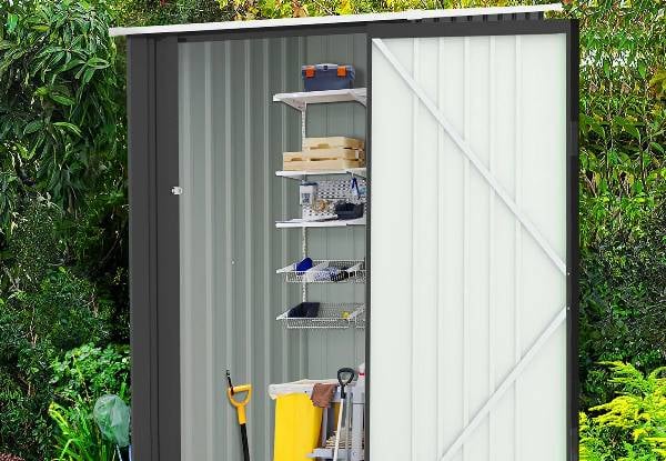 Lockable Garden Storage Shed with Tilted Roof - Two Sizes Available — photo 3