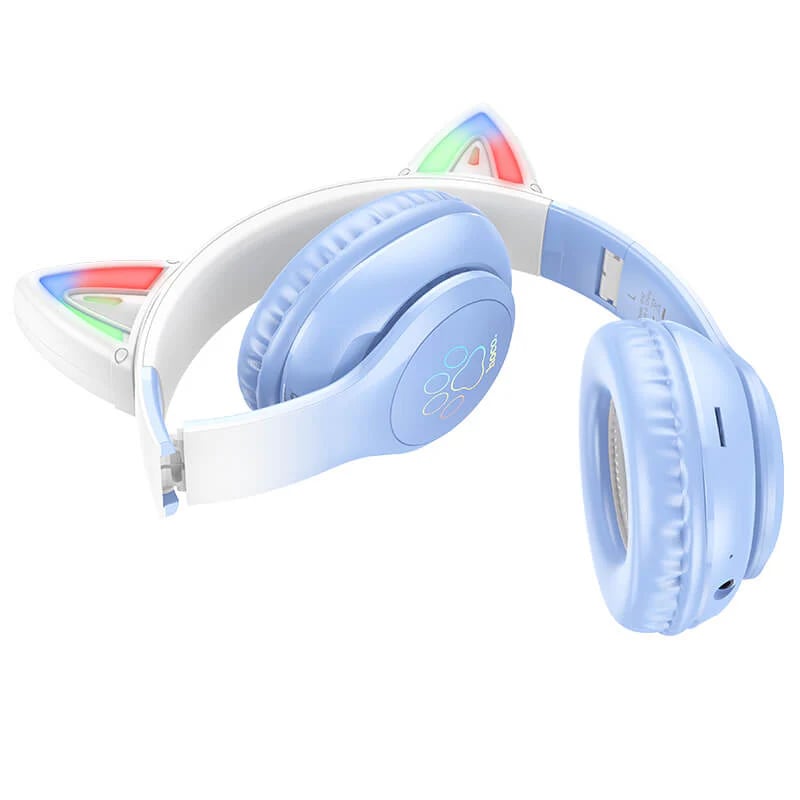 Hoco LED Cat Ear Headphones Purple — photo 5