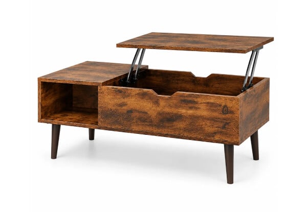 Lift Top Coffee Table with Hidden Storage — photo 2