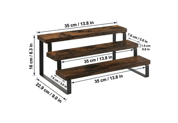 Three-Tier Industrial Countertop Display Stand — photo 4