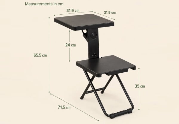 Outdoor Camping Chair with Foldable Table — photo 4
