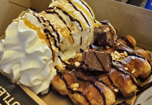 Delicious Hot Waffles with Ice Cream at Sweet As Waffle Hut in the Surfside Mall - Options for up to Four People — photo 5
