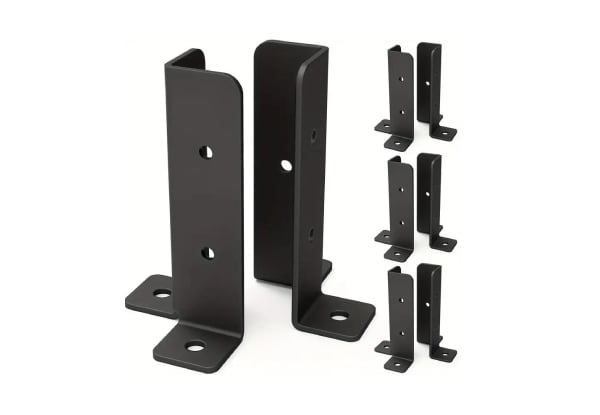Eight-Piece Post Anchor Brackets for Wooden Fence Posts