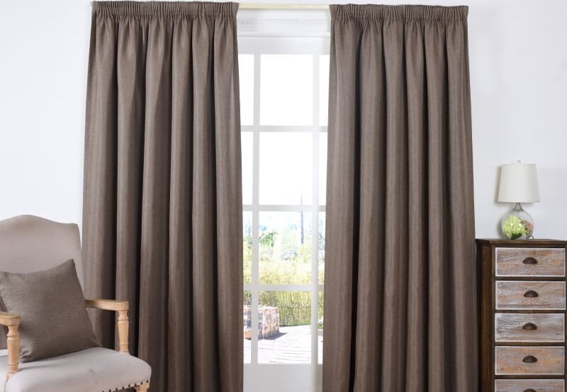 Thermal Pencil Franklin Pleat Curtain - Available in Two Colours & Six Sizes