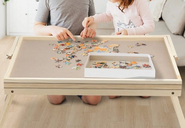1000pcs Jigsaw Puzzle Table Board Tray with Four Drawers & Light Strip — photo 6