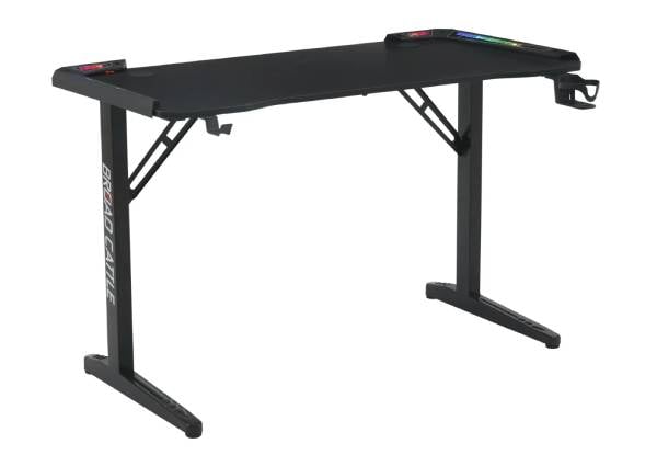 Gaming Desk with LED Light & Phone Stand — photo 2