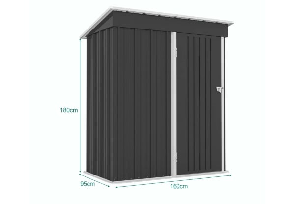 Lockable Garden Storage Shed with Tilted Roof - Two Sizes Available — photo 9