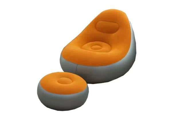 Inflatable Leisure Sofa Chair & Footstool - Available in Three Colours — photo 4