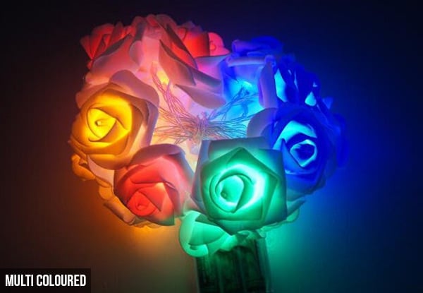 20-LED Rose Fairy Light String - Three Colours Available with Free Delivery — photo 5