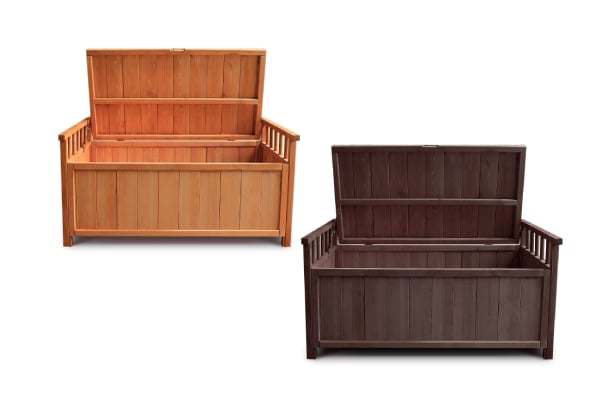 Outdoor Patio Wooden Storage Box Bench - Available in Two Colours