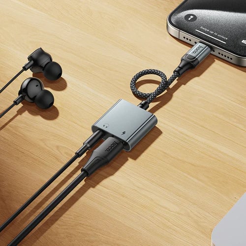Hoco 2 in 1 USB-C to Aux & USB-C Adaptor — photo 2