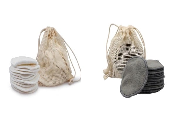 Six-Piece Reusable Bamboo Facial Pads - Two Colours Available