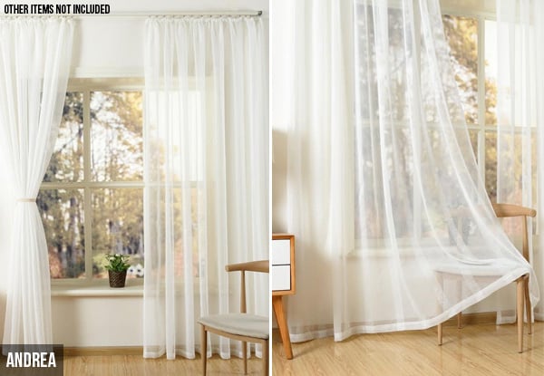 Sheer Ready-Made Net Curtains - Available in Two Styles & Six Sizes — photo 5