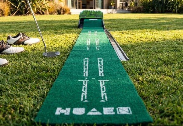 Portable Indoor Golf Putting Mat with 3D Arrow Design — photo 3