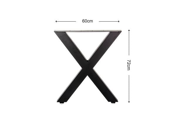 Set of Two Steel X-Shape Table Legs — photo 4