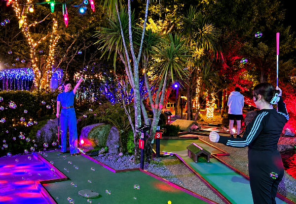 One Round of Rotovegas Night Mini Golf for One Person - Options for up to Six People (Up to 47% Off)