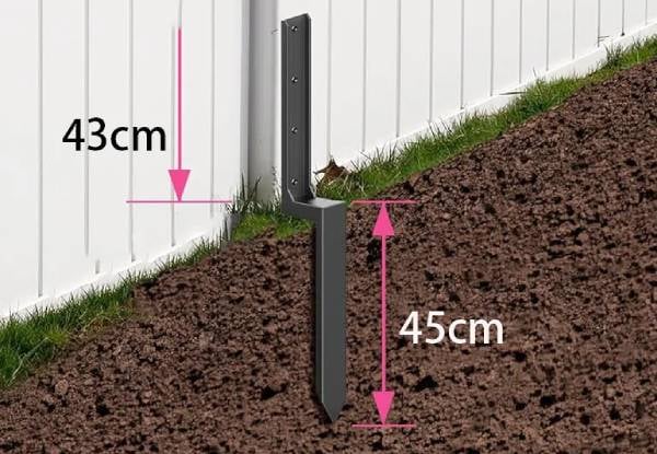 Two-Piece Fence Post Repair Anchor Ground Spike — photo 2
