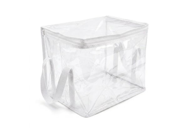 Two Large Clear PVC Office Storage Bags with Reinforced Handles — photo 2