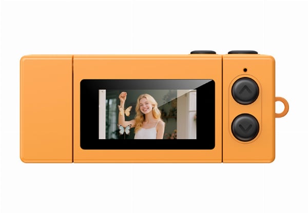 Retro HD 12MP Vintage Mini Digital Camera Orange — photo 6