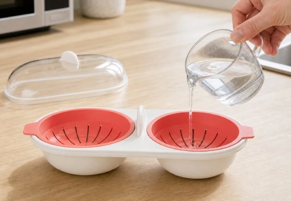 Two Microwave Egg Poacher Bowl — photo 3